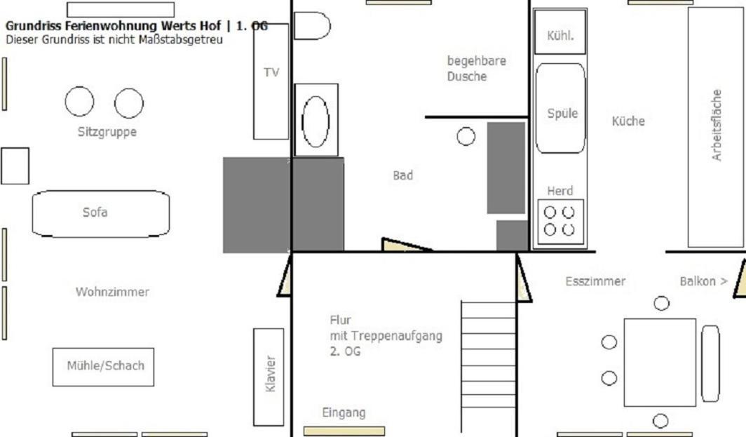 Werts Hof Ferienwohnen Villa Rauschenberg Ruang foto